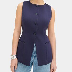 Aligne Leo Long Waistcoat in Navy